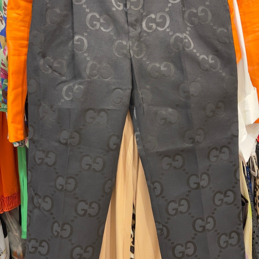 Gucci Black Monogram Trousers - Picture 5 of 6